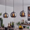 Suspension Semrong Noir, 3 lumières