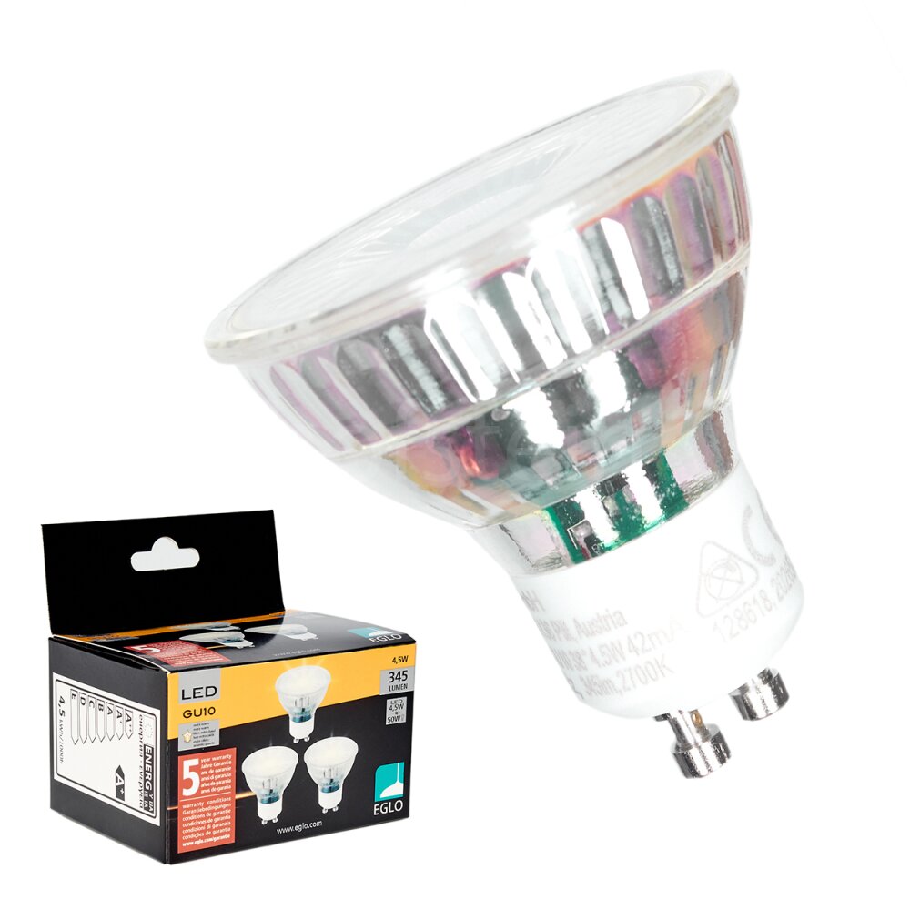 GU10 LED 4.5 Watt blanc chaud 345 Lumen main product photo