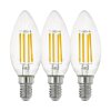 Ensemble de 3 lampes LED LM_LED_E14 clair Ø3,5cm L: 9,8 cm