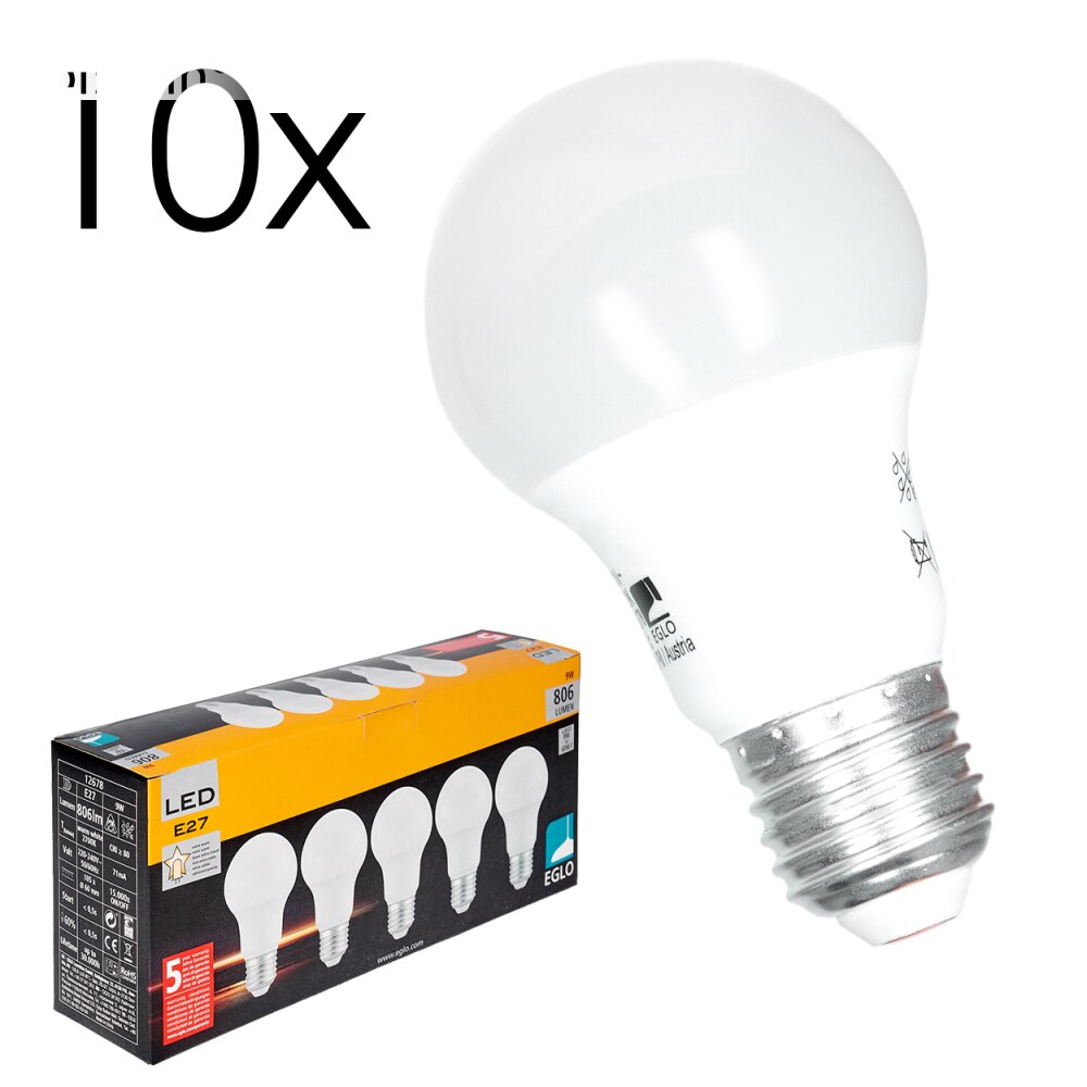 E27 LED 9 Watt blanc chaud 806 Lumen main product photo