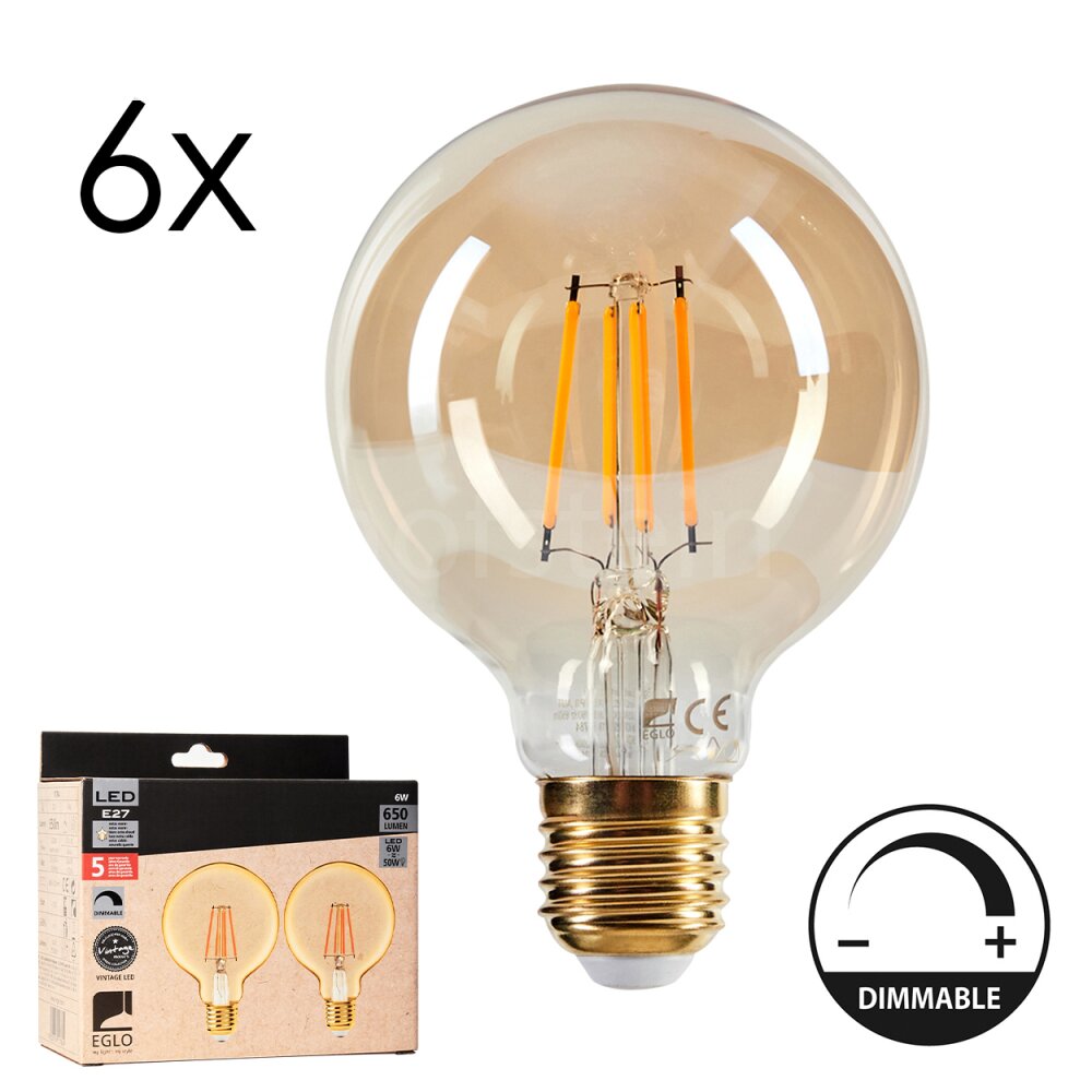 E27 LED 6 Watt blanc chaud dimmable 650 Lumen main product photo