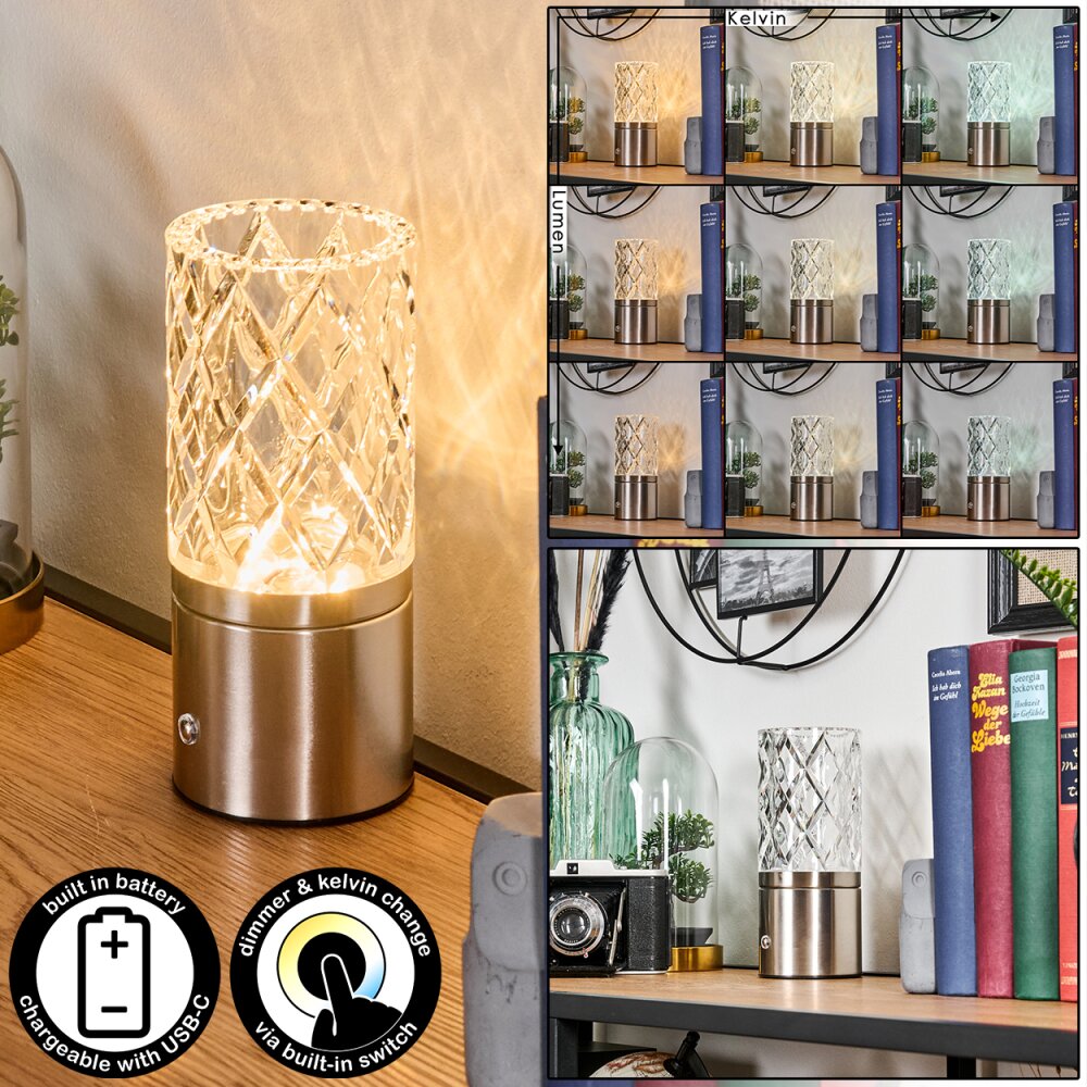 Lauter Lampe à poser LED Nickel mat, 1 lumière main product photo