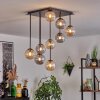 Chehalis Plafonnier, Boule lumineuse Ambre, Fumé, 9 lumières