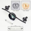 Gastor Plafonnier, Boule lumineuse Ambre, Clair, Fumé, 2 lumières