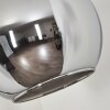Koyoto Boule lumineuse, Lampadaire, Lampadaires arc Chrome, Fumé, 1 lumière