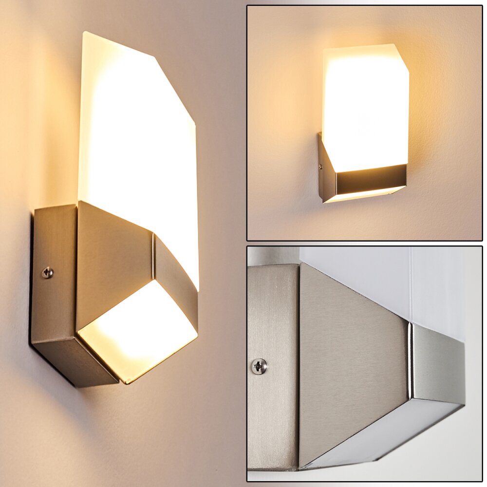 Applique murale d'extérieur Clear LED Nickel mat, 1 lumière main product photo