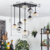 Chehalis Plafonnier, Boule lumineuse Ambre, Clair, Fumé, 9 lumières