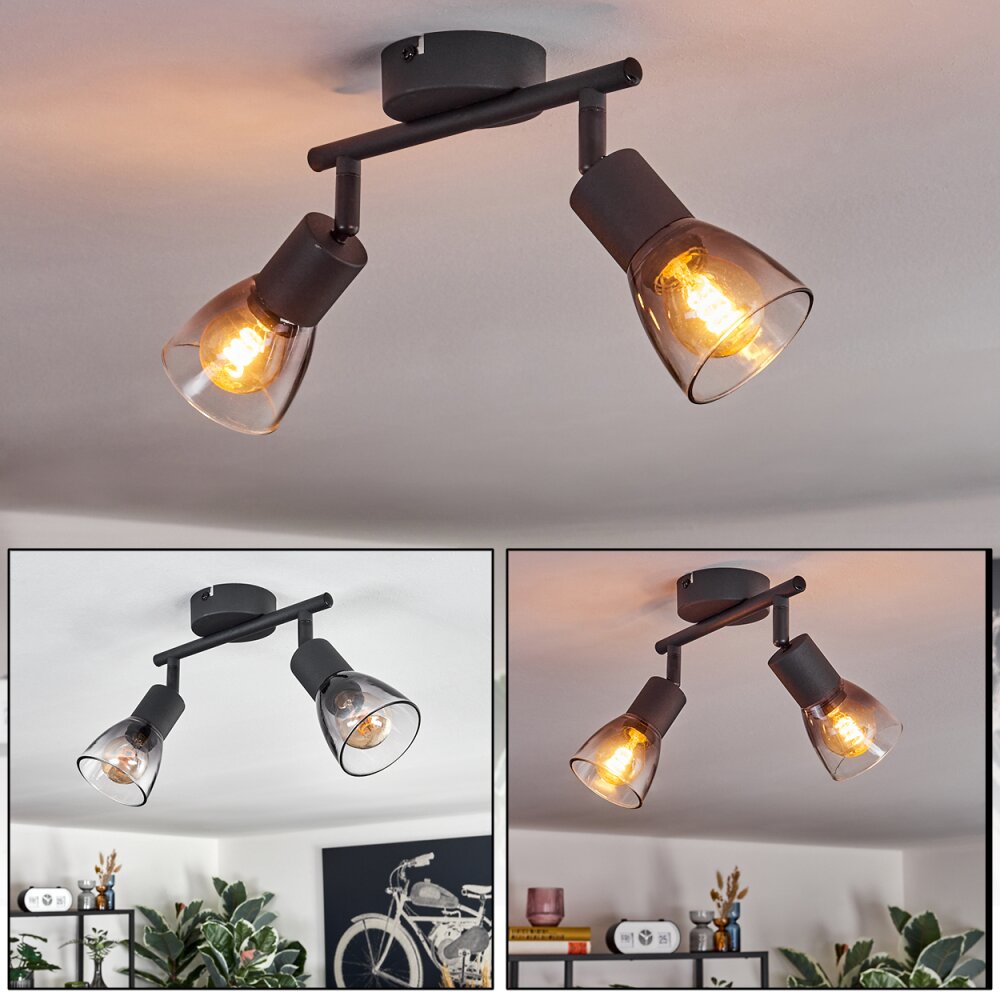 Medelim Plafonnier Noir, 2 lumières main product photo