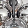 Gastor Plafonnier, Boule lumineuse 32 cm Chrome, Clair, Fumé, 8 lumières