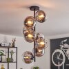 Gastor Plafonnier, Boule lumineuse 32 cm Chrome, Clair, Fumé, 8 lumières