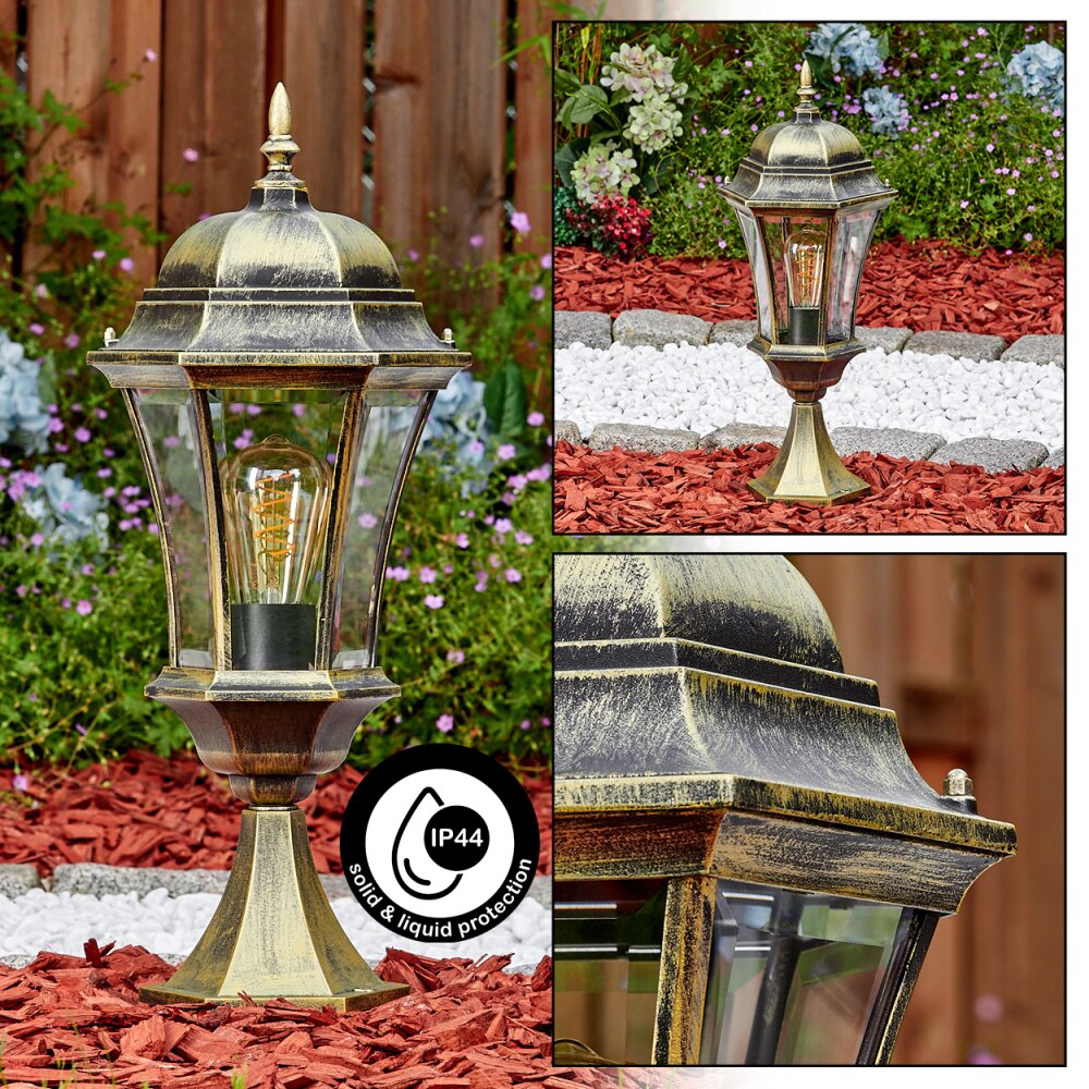 Etoe Luminaire extérieur, Borne lumineuse, Eclairage de chemin Brun, Or, 1 lumière main product photo