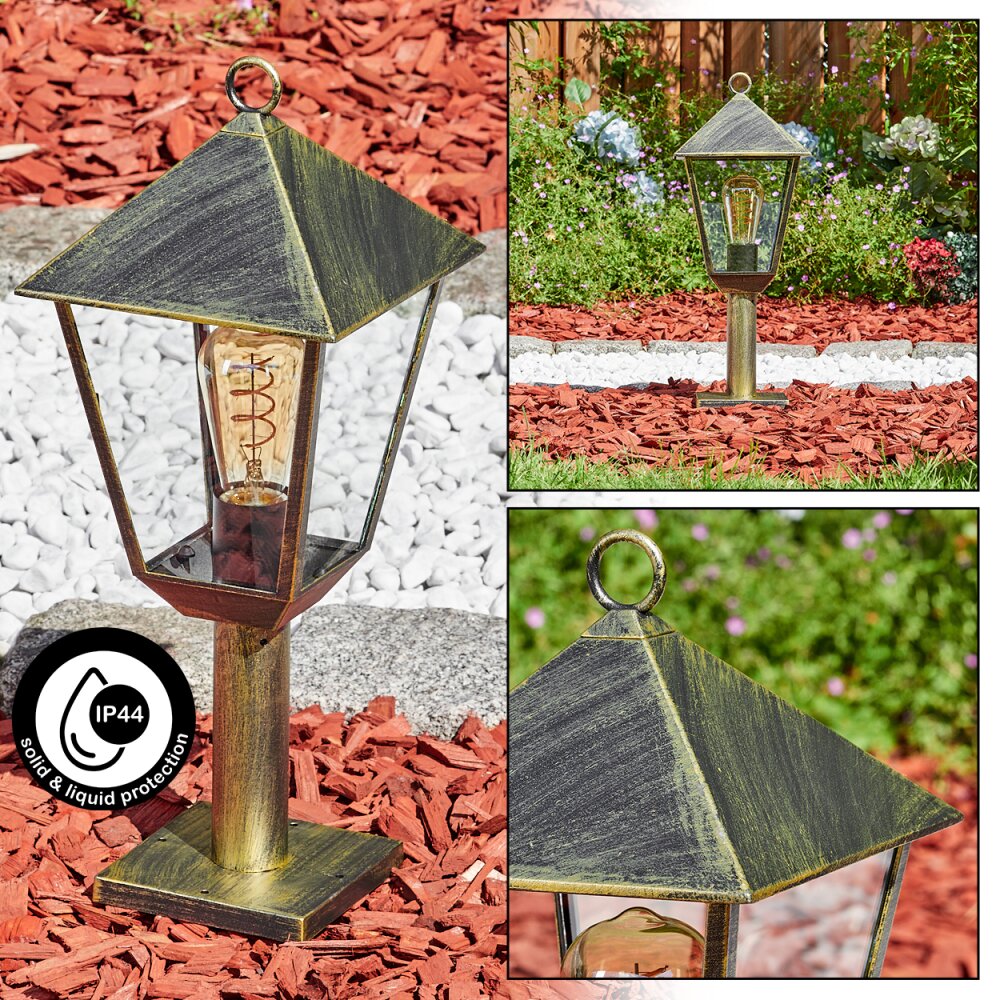 Anfei Luminaire extérieur, Borne lumineuse, Eclairage de chemin Brun, Or, 1 lumière main product photo