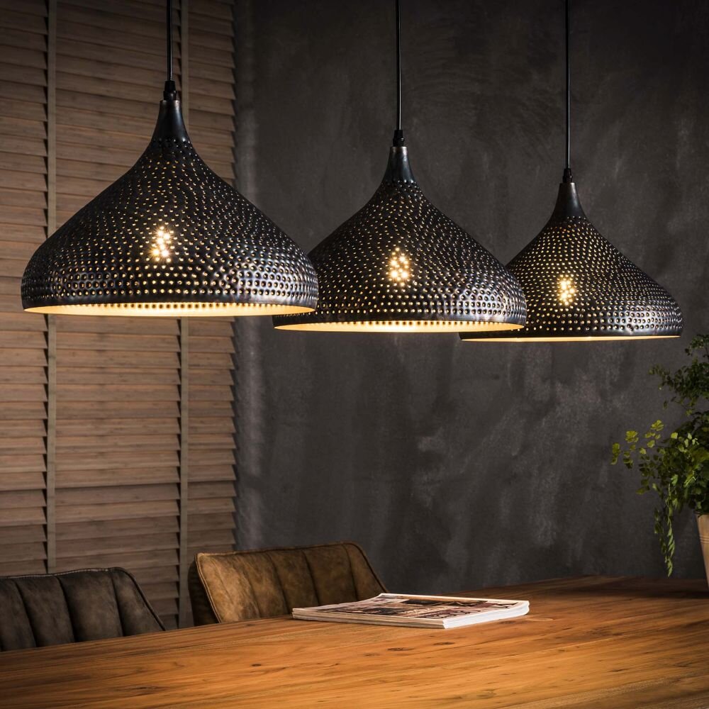 Suspension Wildervanksterdallen Brun, Noir, 3 lumières main product photo