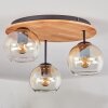 Koyoto Plafonnier, Boule lumineuse Écru, Noir, 3 lumières