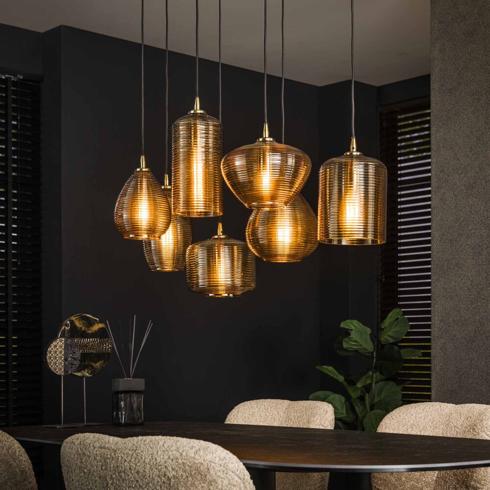 Pendelleuchte Suspension Anthracite, 7 lumières main product photo