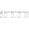 Spot Plafonnier, Spot de plafond Luminaires Ledvance LED Blanc, 4 lumières