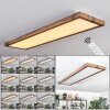 Salmi LED Couleur bois, Noir, 1 lumière, Télécommandes