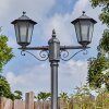Loria Luminaire extérieur, Réverbère, Eclairage de chemin Noir, Argenté, 2 lumières