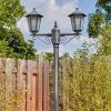 Loria Luminaire extérieur, Réverbère, Eclairage de chemin Noir, Argenté, 2 lumières