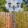 Loria Luminaire extérieur, Réverbère, Eclairage de chemin Noir, Argenté, 2 lumières