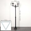 Loria Luminaire extérieur, Réverbère, Eclairage de chemin Noir, 2 lumières