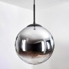 Gastor Suspension, Boule lumineuse 30 cm Chrome, Clair, Fumé, 1 lumière