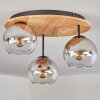 Koyoto Plafonnier, Boule lumineuse 40 cm Écru, Noir, 3 lumières