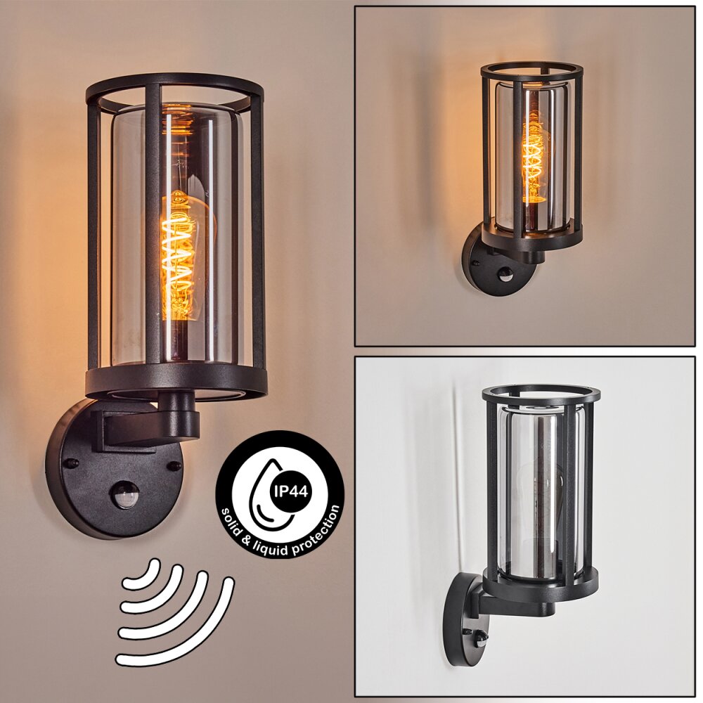 Martinha Lampe murale d´extérieur Noir, 1 lumière, Détecteur de mouvement main product photo