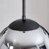 Gastor Suspension, Boule lumineuse 25 cm Chrome, Clair, Fumé, 1 lumière