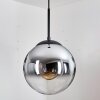 Gastor Suspension, Boule lumineuse 25 cm Chrome, Clair, Fumé, 1 lumière