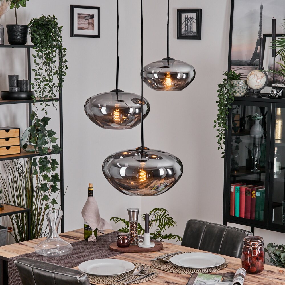 Mertola Suspension, Boule lumineuse Noir, 3 lumières main product photo
