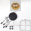 Koyoto Suspension, Boule lumineuse 35 cm Or, Clair, 4 lumières