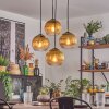 Koyoto Suspension, Boule lumineuse 35 cm Or, Clair, 4 lumières