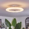 Benasal Plafonnier, Ventilateur de plafond lumineux Blanc, 1 lumière, Télécommandes