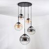 Gastor Suspension, Boule lumineuse 45 cm Noir, 5 lumières