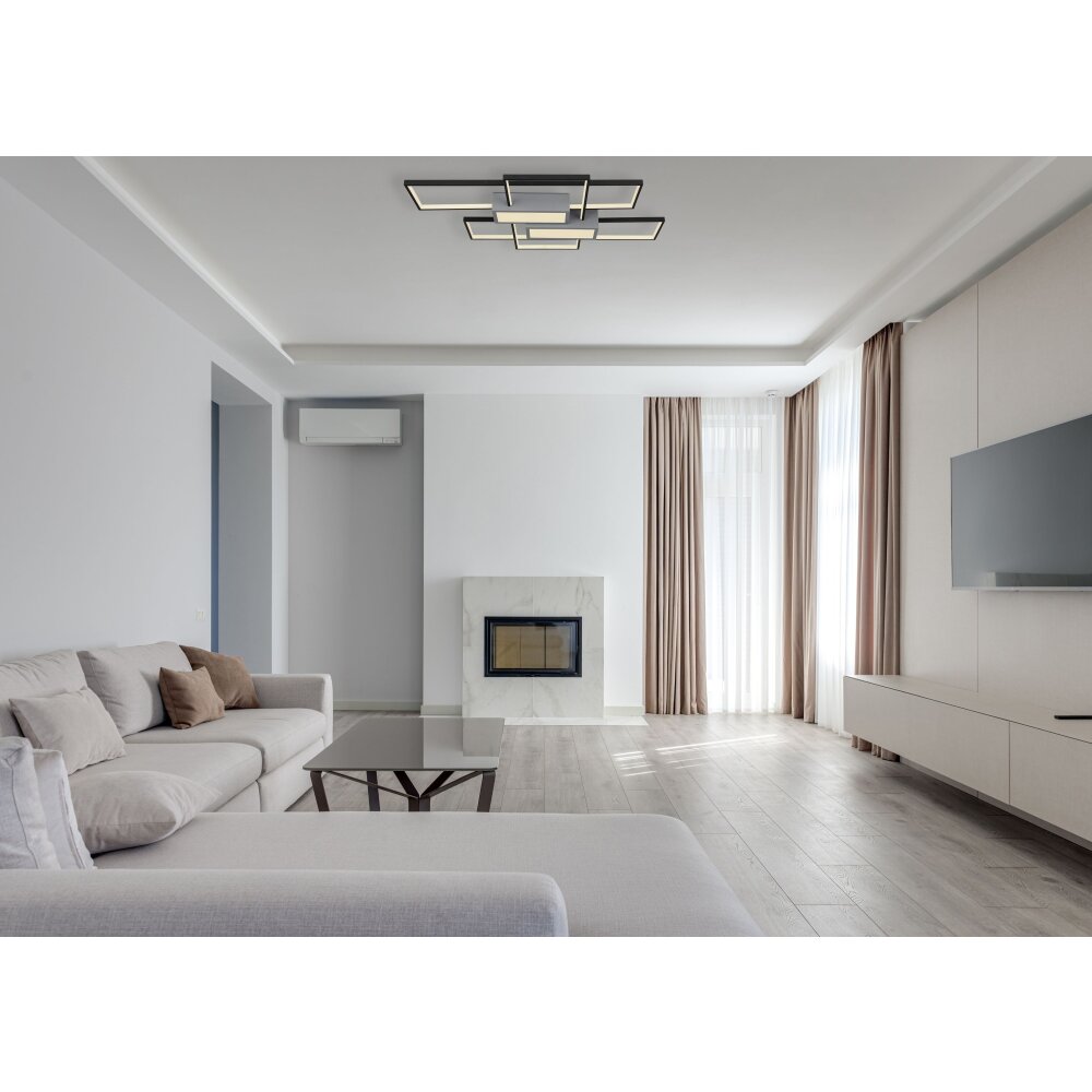 AIGINA Plafonnier Luminaires Globo Lighting LED Noir, 1 lumière, Télécommandes main product photo