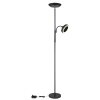 DAVYD Lampadaire Luminaires Globo Lighting LED Noir, 1 lumière