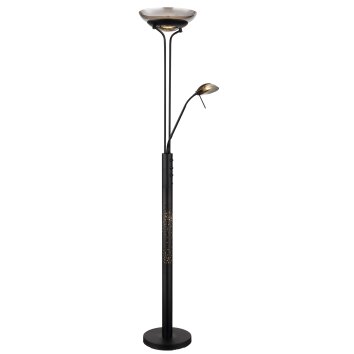 MERLINDA Lampadaire, Lampadaire Luminaires Globo Lighting Noir, 2 lumières