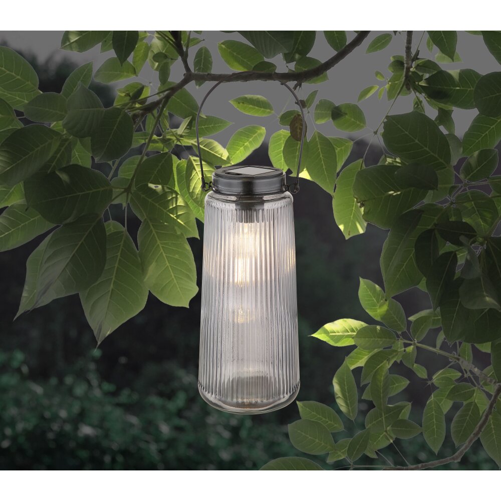 SOLAR Lampe de table d'extérieur, Lampe solaire Luminaires Globo Lighting LED Fumée, Transparent, 1 lumière main product photo