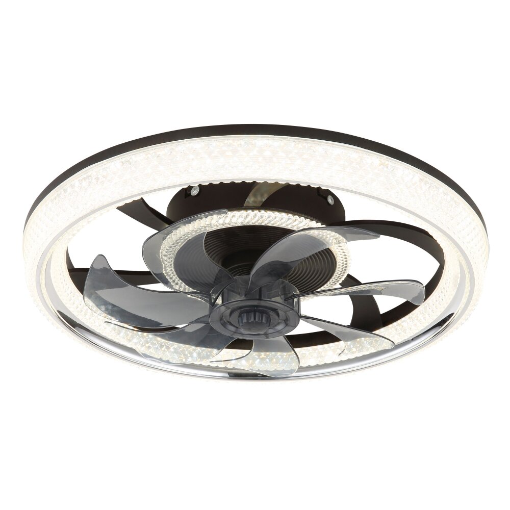Cirilla Ventilateur de plafond lumineux Luminaires Globo Lighting LED Noir, 1 lumière, Télécommandes main product photo