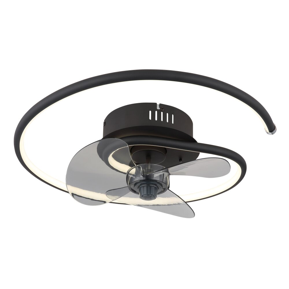 Koren Ventilateur de plafond lumineux Luminaires Globo Lighting LED Noir, 1 lumière, Télécommandes main product photo