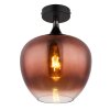 Maxy Plafonnier Luminaires Globo Lighting Chrome, Noir, 1 lumière
