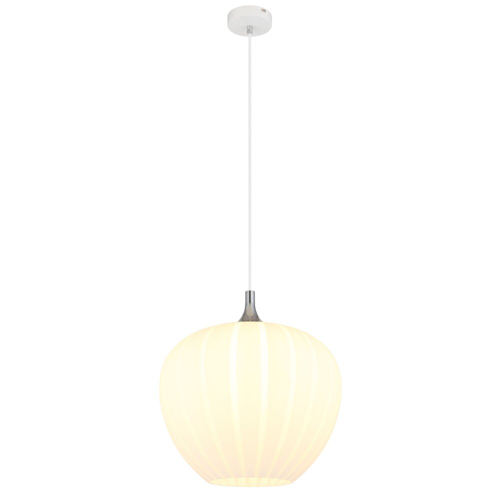 Maxy Suspension Luminaires Globo Lighting Chrome, Blanc, 1 lumière main product photo
