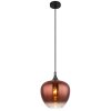 Maxy Suspension Luminaires Globo Lighting Chrome, Noir, 1 lumière