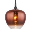 Maxy Suspension Luminaires Globo Lighting Chrome, Noir, 1 lumière