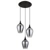 Lavus Suspension Luminaires Globo Lighting Noir, 3 lumières Lavus Suspension Luminaires Globo Lighting Noir, 3 lumières