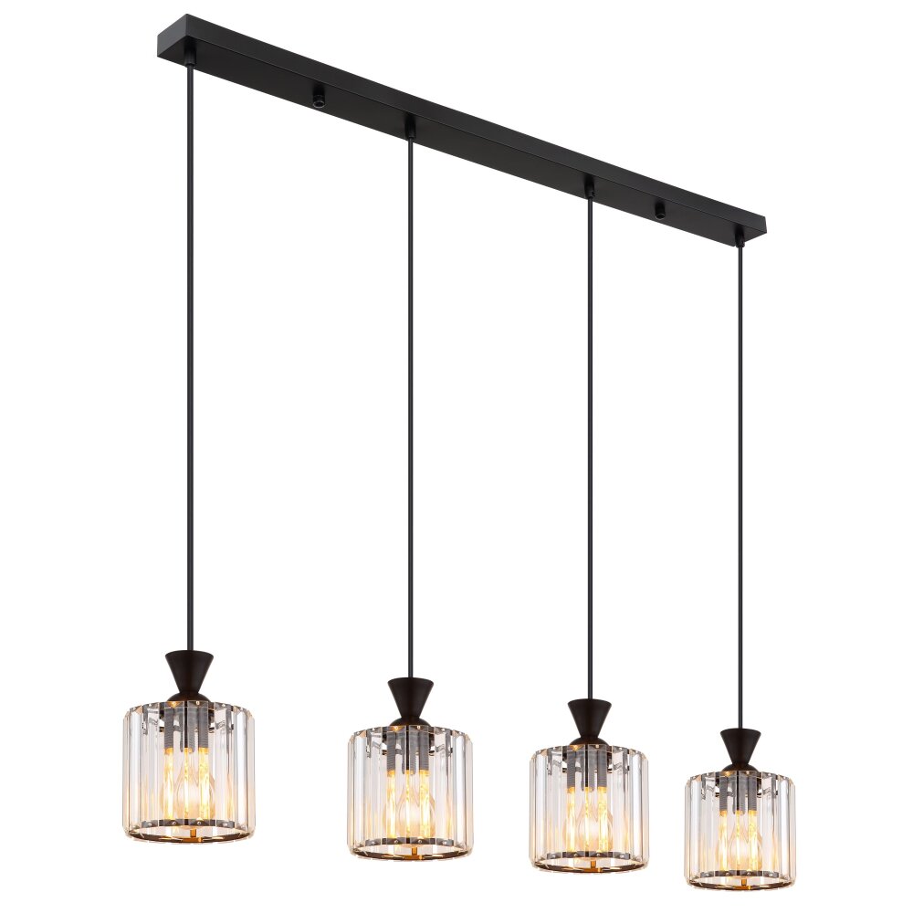 Jordana Suspension Luminaires Globo Lighting Noir, 4 lumières main product photo