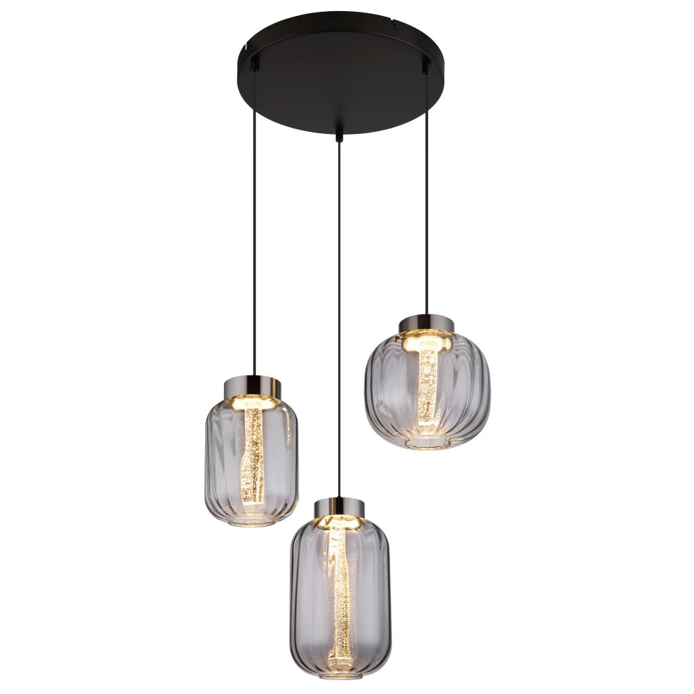Fluoro Suspension Luminaires Globo Lighting LED Noir, 1 lumière main product photo