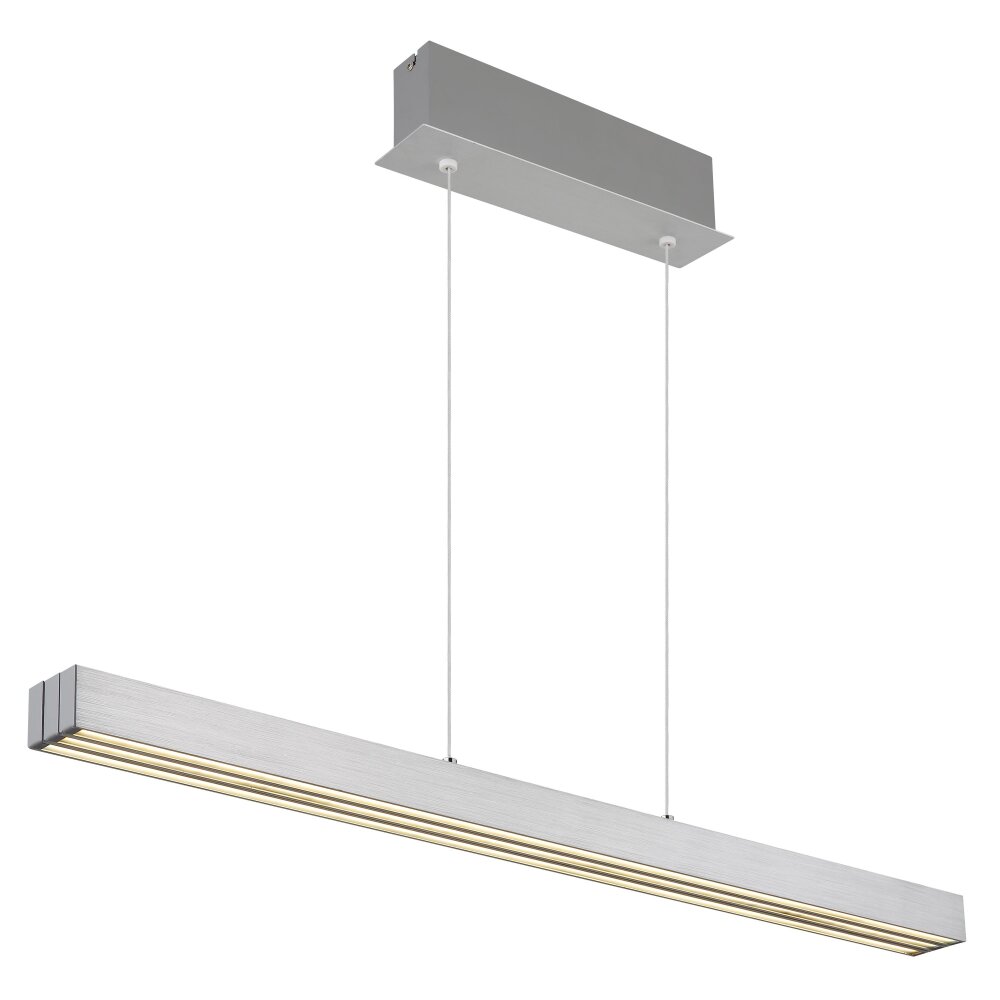 Ethan Suspension Luminaires Globo Lighting LED Aluminium brossé, Blanc, 1 lumière main product photo