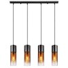 Annika Suspension Luminaires Globo Lighting Noir, 4 lumières